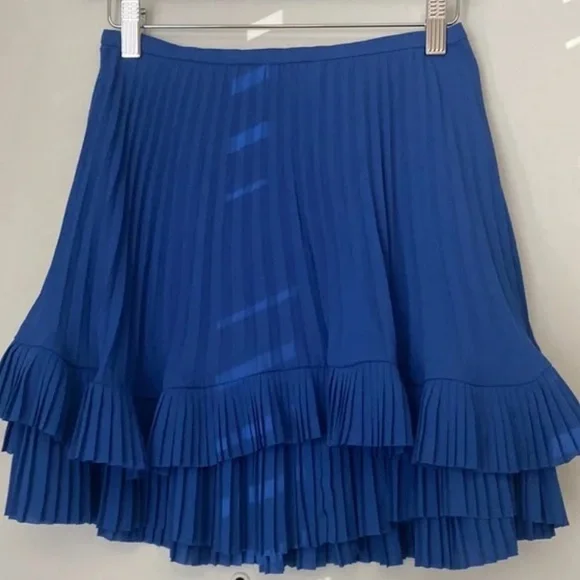 Banana Republic Tiered Pleated Skirt Cobalt Blue 6 - Picture 11 of 11